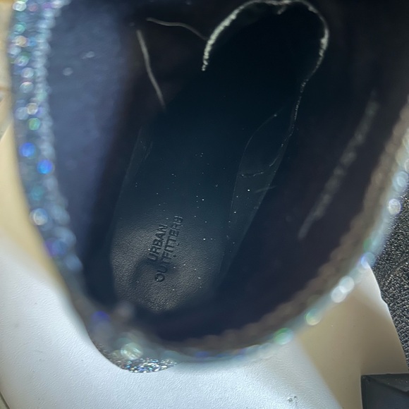 Urban Outfitters Metallic Sock Booties Boots - Picture 6 of 7